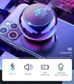 Ultra Mini Wireless Bluetooth Speaker with Heavy Metal Electroplating Round Speaker - Image 2